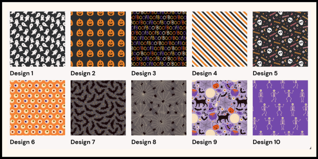 10 Halloween Design option for printable popcorn boxes