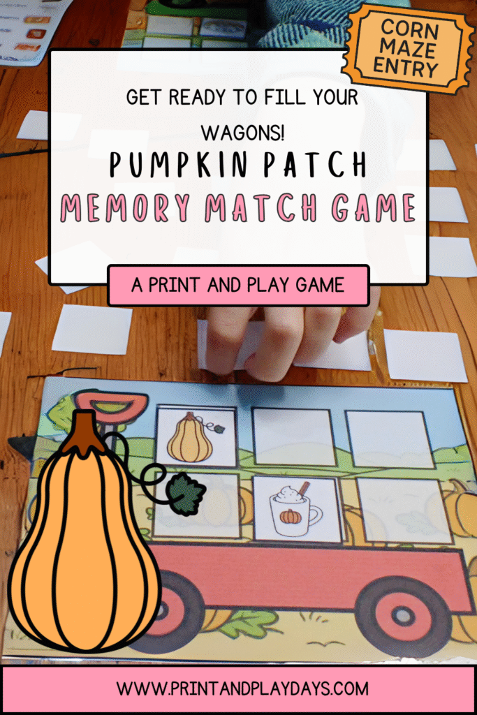 Get ready to fill your wagons! pumpkin patch memory match game.