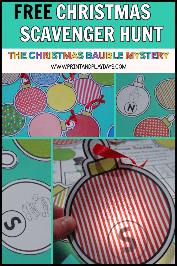 Free printable Christmas Scavenger Hunt For Kids