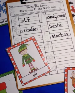 Christmas Write the Room Activity: North Pole Scavenger Hunt