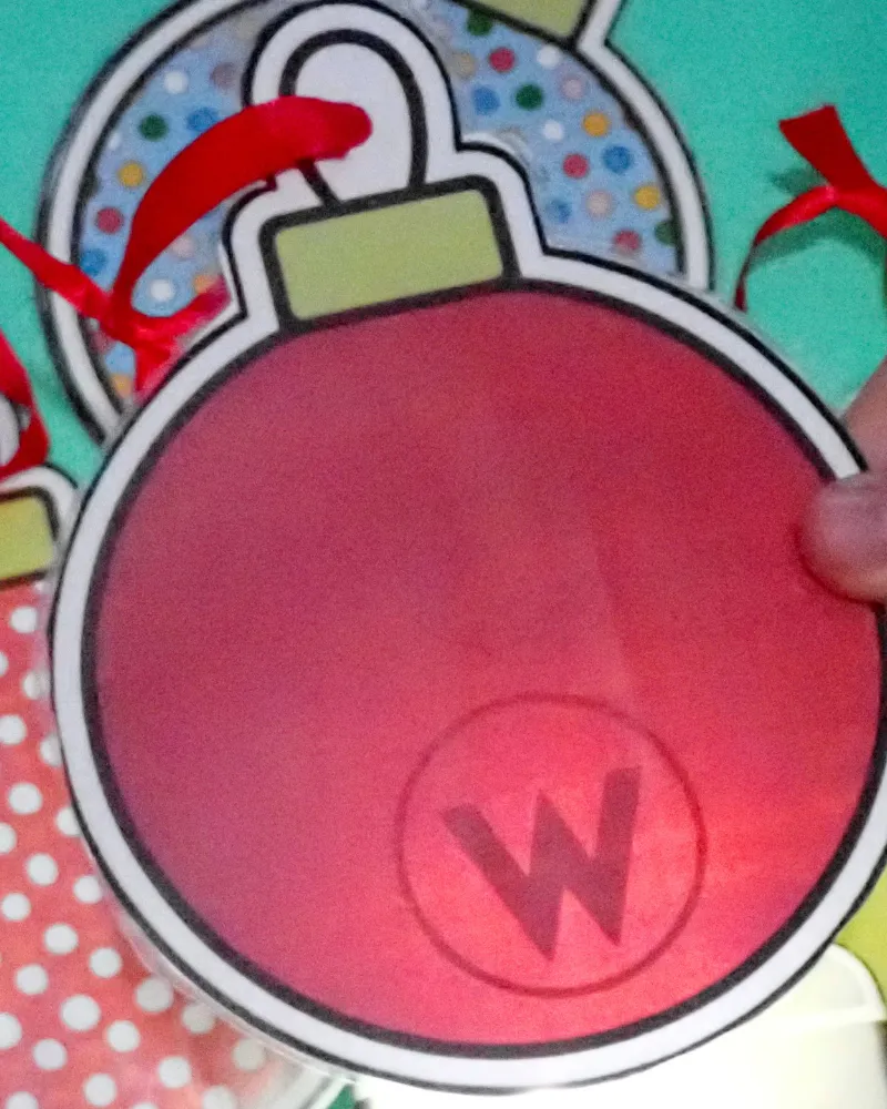 chrstmas bauble flashlight reveal scavenger hunt