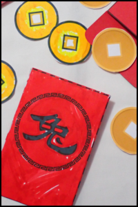 chinese lucky red envelope craft template