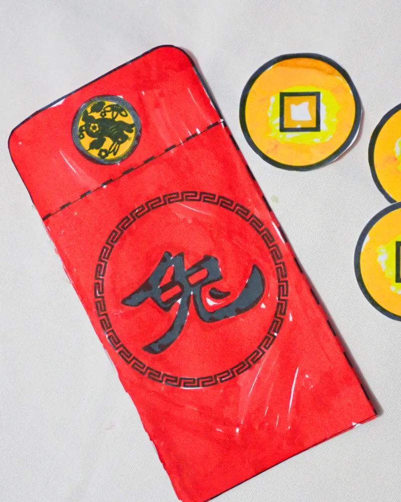 chinese new year lunar red envelope craft