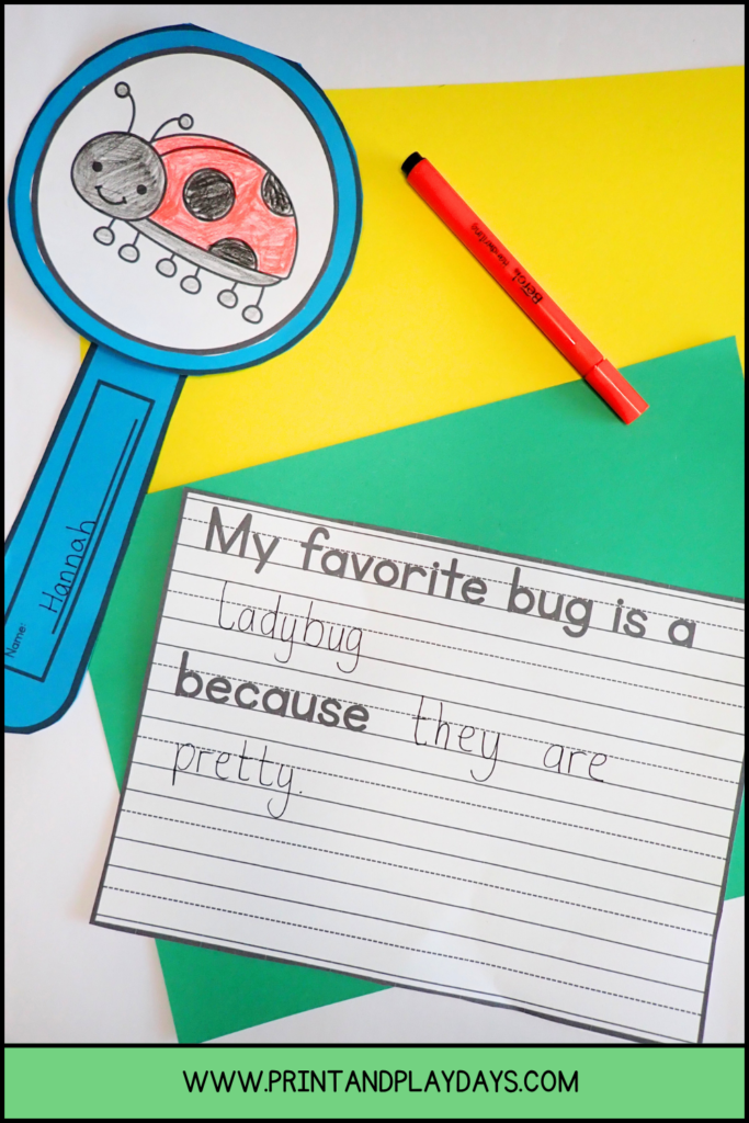 Bug interactive magnify glass craft for kids