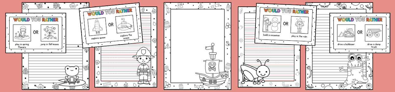 Seasonal and Themed, Creative Writing Activities, Craftivities & Differentiated Writing Pages for K-2.