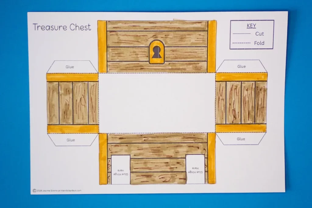 treasure chest printable template