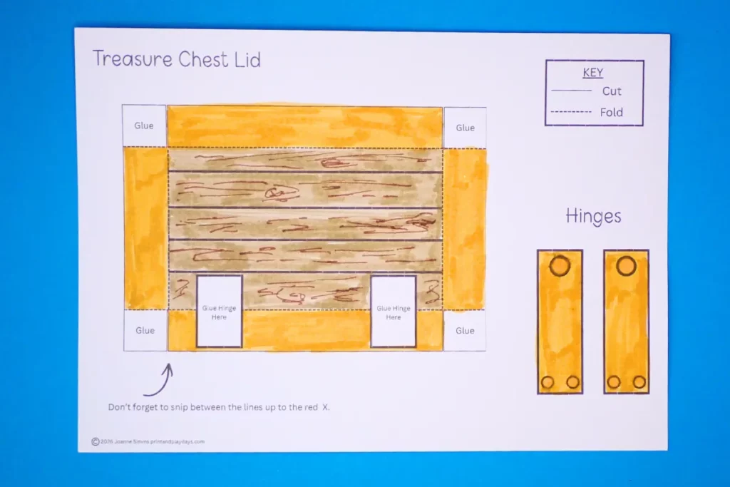 treasure chest printable template