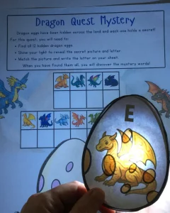 Dragon Scavenger Hunt With Flashlight Reveal