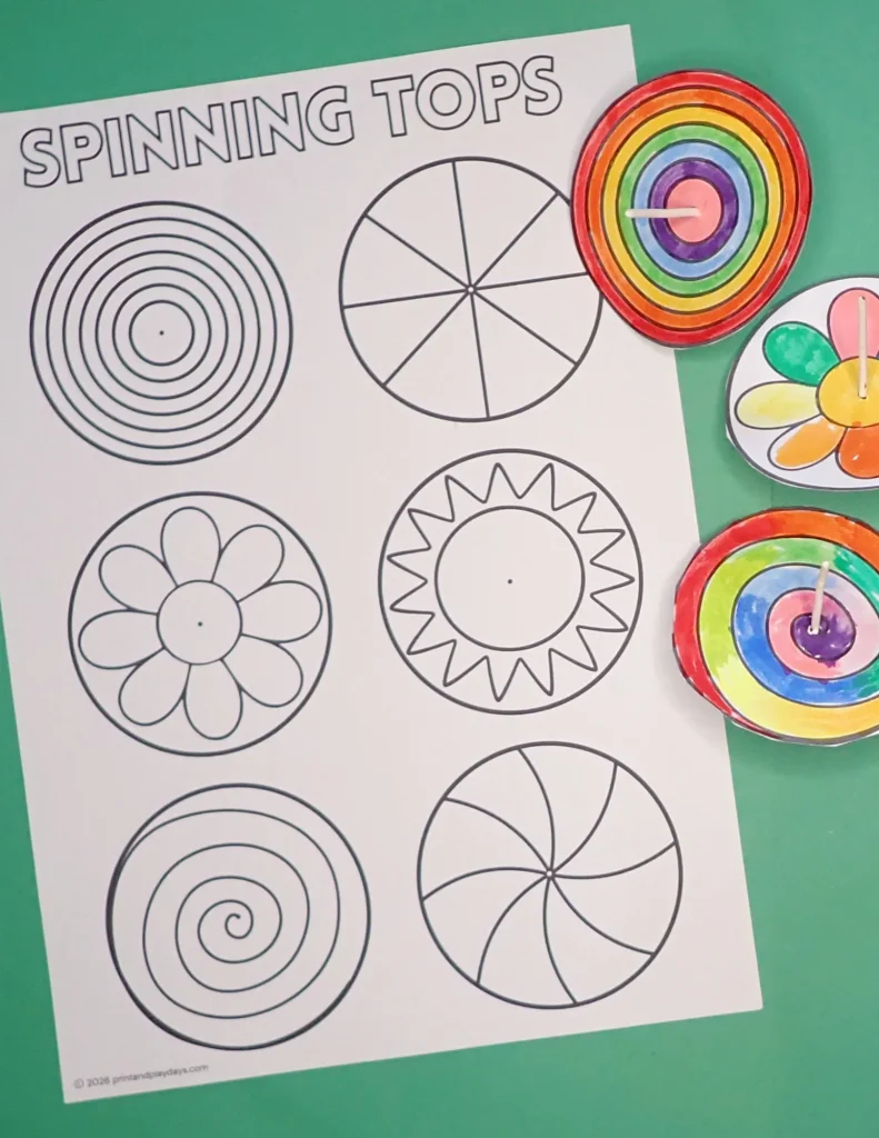 Easy Spinning Top Stem Craft